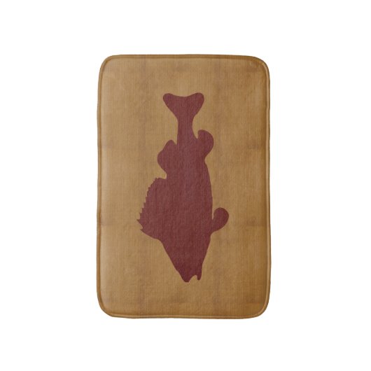 暗素朴い赤魚で日焼けする バスマット (正面縦)