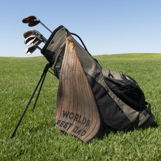 暗素朴動揺していアウトドアズバーンウッドパターン ゴルフタオル (グリーン)