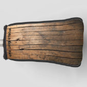 暗素朴動揺していアウトドアズバーンウッドパターン ゴルフヘッドカバー (正面)