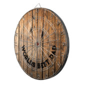 暗素朴動揺していアウトドアズバーンウッドパターン ダーツボード (正面右)