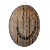 暗素朴動揺していアウトドアズバーンウッドパターン ダーツボード (正面左)