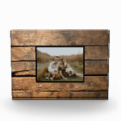 暗素朴動揺していアウトドアズバーンウッドパターン フォトブロック (正面)