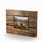 暗素朴動揺していアウトドアズバーンウッドパターン フォトブロック (右)