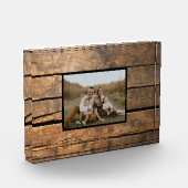 暗素朴動揺していアウトドアズバーンウッドパターン フォトブロック (左)