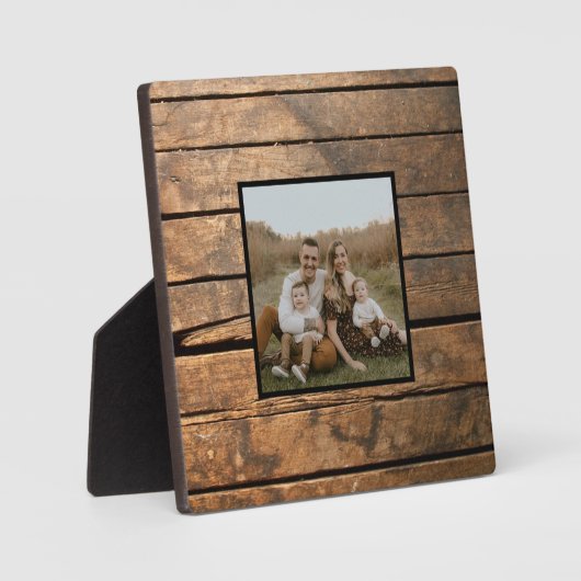 暗素朴動揺していアウトドアズバーンウッドパターン フォトプラーク (正面)