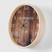 暗素朴木の家名農家 壁時計 (傾斜)