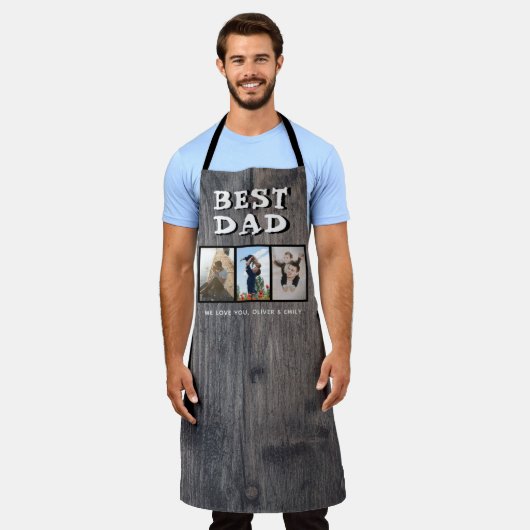 暗素朴木最高のパパ3 エプロン (着用した状態)