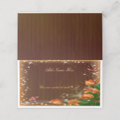 暗素朴色のフローラバタフライ結婚ズテーブル プレイスカード (外部開封)