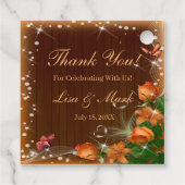 暗素朴色のフローラバタフライ結婚ズ フェイバータグ (裏面)