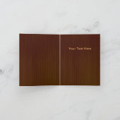 暗素朴色の木材フローラ蝶サンキューカード サンキューカード (内部)