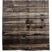 暗素朴色の木製シャワーカーテン シャワーカーテン (正面)