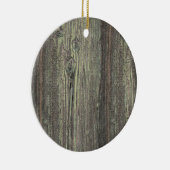 暗素朴色風化木材の背景 セラミックオーナメント (右)