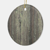 暗素朴色風化木材の背景 セラミックオーナメント (左)