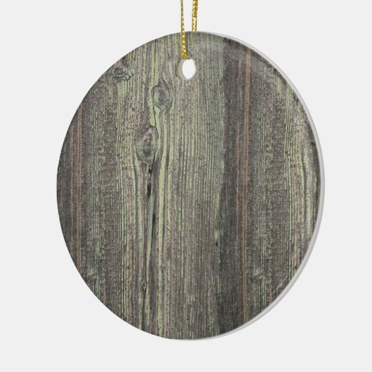 暗素朴色風化木材の背景 セラミックオーナメント (左)