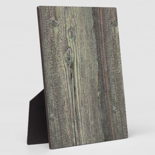 暗素朴色風化木材の背景 フォトプラーク (側面)