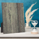 暗素朴色風化木材の背景 フォトプラーク (側面)