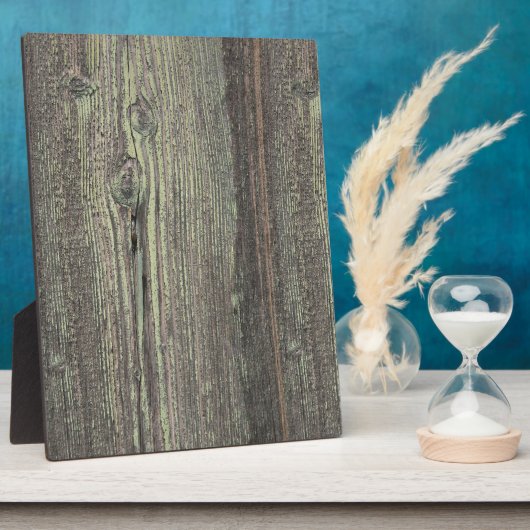 暗素朴色風化木材の背景 フォトプラーク (側面)