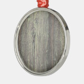 暗素朴色風化木材の背景 メタルオーナメント (左)