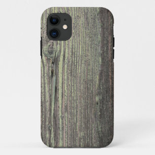 暗素朴色風化木材の背景 iPhone 11 ケース