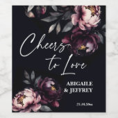 暗結婚い気分屋パーソナライズされた ワインラベル (シングルラベル)