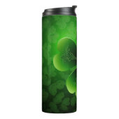 暗緑色の複雑なアイルランドのケルト系シャムロック タンブラー (回転左)