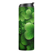 暗緑色の複雑なアイルランドのケルト系シャムロック タンブラー (回転左)