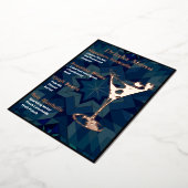 暗縁ど色の金ゴールド入り飲料メニュー 箔シーズンカード (回転した状態)