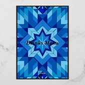 暗縁ど色の金ゴールド入り飲料メニュー 箔シーズンカード (裏面)