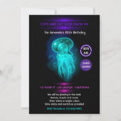 暗航海のいネオンパーティーの夏の輝き 招待状 (正面)