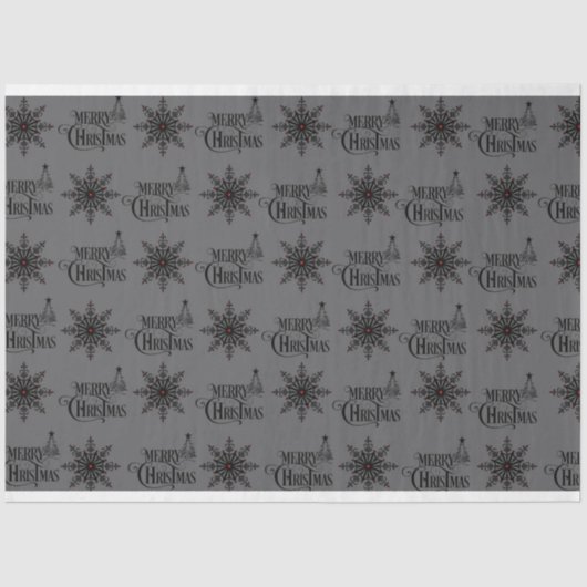 暗色とゴシックのクリスマスティッシュペーパー 薄葉紙 (正面)