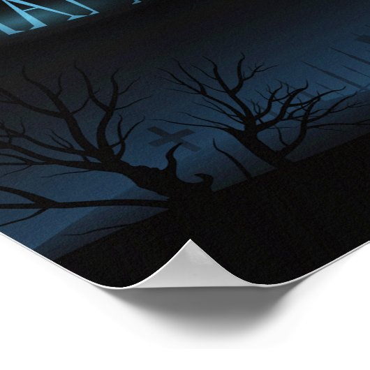 暗色のエレガントハロウィーンポスター ポスター (角)