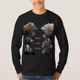 暗色の世界のくま Tシャツ