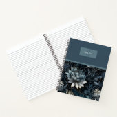 暗色エレガントゴシック花柄モノグラム ノートブック (内部)