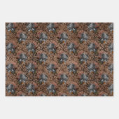 暗色ゴシックパグランジターン ラッピングペーパーシート (正面)