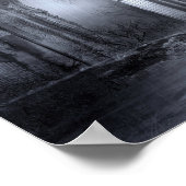 暗色ゴシック遺跡アーチ道 ポスター (角)