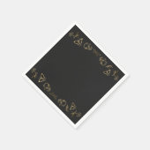 暗色ビクトリアンハローウィンパーティ スタンダードカクテルナプキン (角)