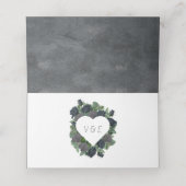 暗色フローラゴシックスタイル結婚ズ プレイスカード (内部開封)