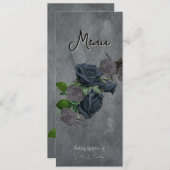 暗色フローラゴシックスタイル結婚ズ メニュー (正面/裏面)