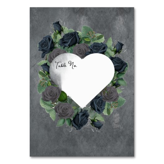 暗色フローラゴシックスタイル テーブルナンバー (正面)