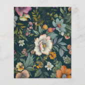 暗色ヴィンテージフローラルパターン紙文房具 (正面)