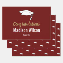 暗色卒業赤と白おめでとう