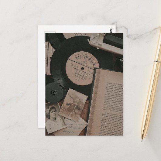 暗色学美学ヴィンテージ ポストカード (正面/裏面インサイチュ)