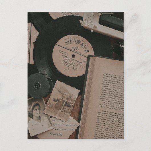 暗色学美学ヴィンテージ ポストカード (正面)