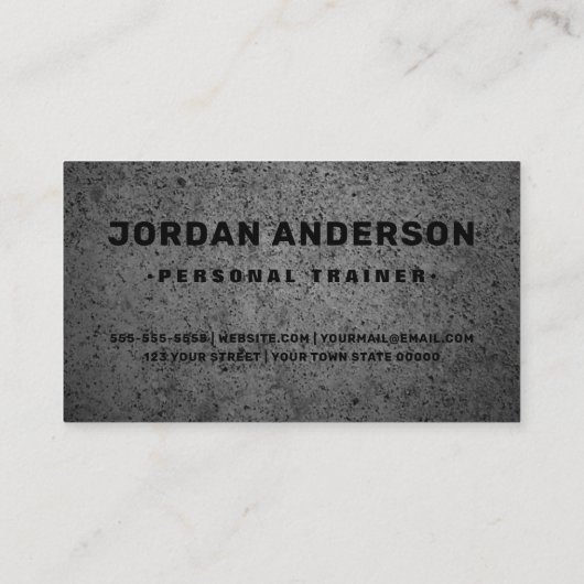 暗色工業用コンクリはっきりしたート 名刺 (裏面)