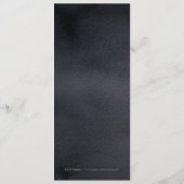 暗色植物性の緑のヴィンテージ素朴結婚性 メニュー (裏面)