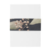 暗色植物性の緑のヴィンテージ素朴結婚性 招待状ベリーバンド (裏面例)