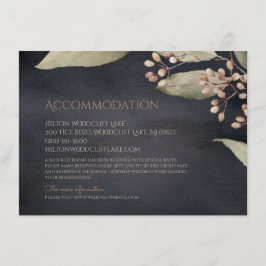 暗色植物性の緑の素朴な宿泊施設 エンクロージャーカード