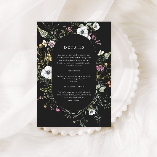 暗色植物野草 |の結婚詳細 エンクロージャーカード