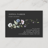 暗色植物野草 |ガーリーとエレガント 名刺 (裏面)