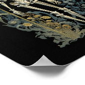 暗色植物骨格 | ヴィンテージゴシック解剖学 ポスター (角)